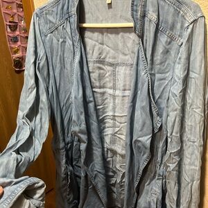 Light Blue Denim Cardigan Jacket